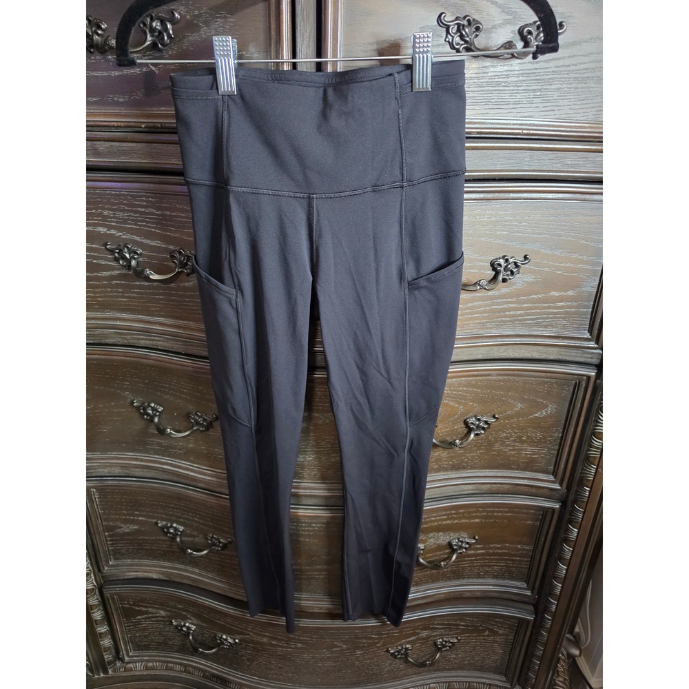 Lululemon All the Right Places High-Rise Drawcord Waist Crop 23 Black Leggings 4